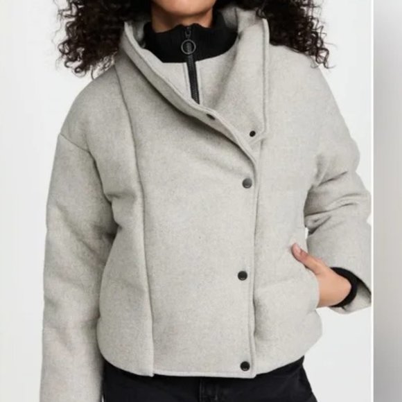 NWT Manteau Boston ba&sh puffer jacket grey Net-a-porter Matches Goop Shopbop - Picture 1 of 5